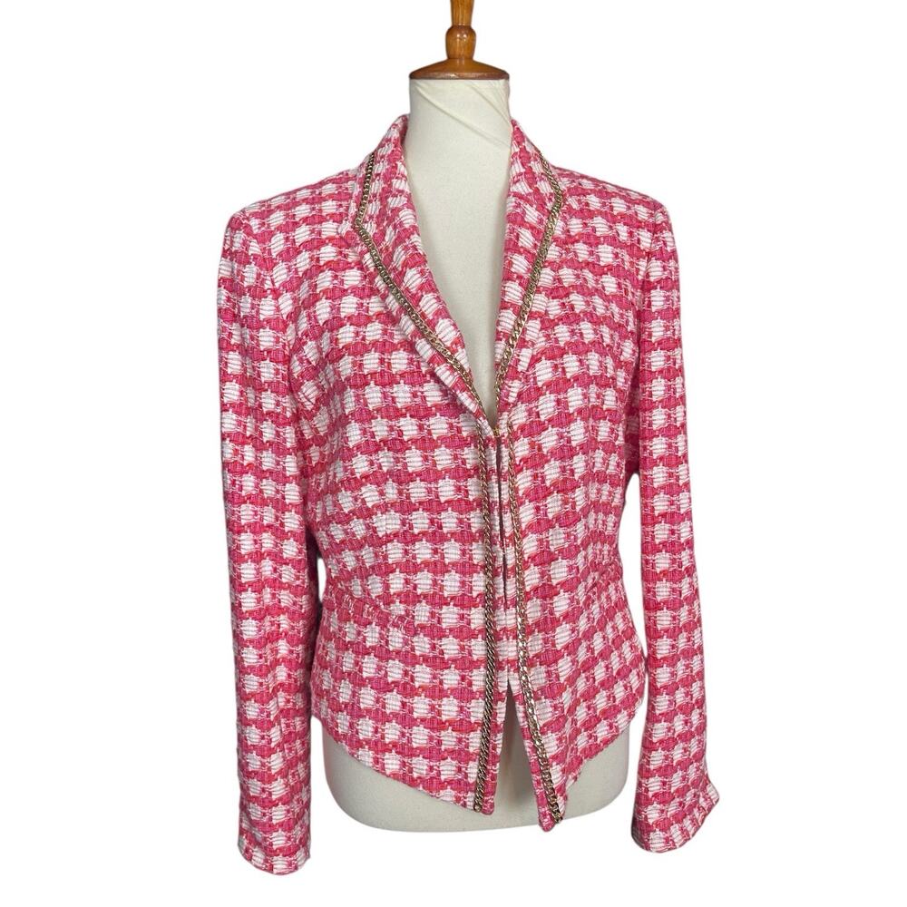 Etcetera Pink and White Tweed Jacket & Skirt Set - Picture 2 of 16